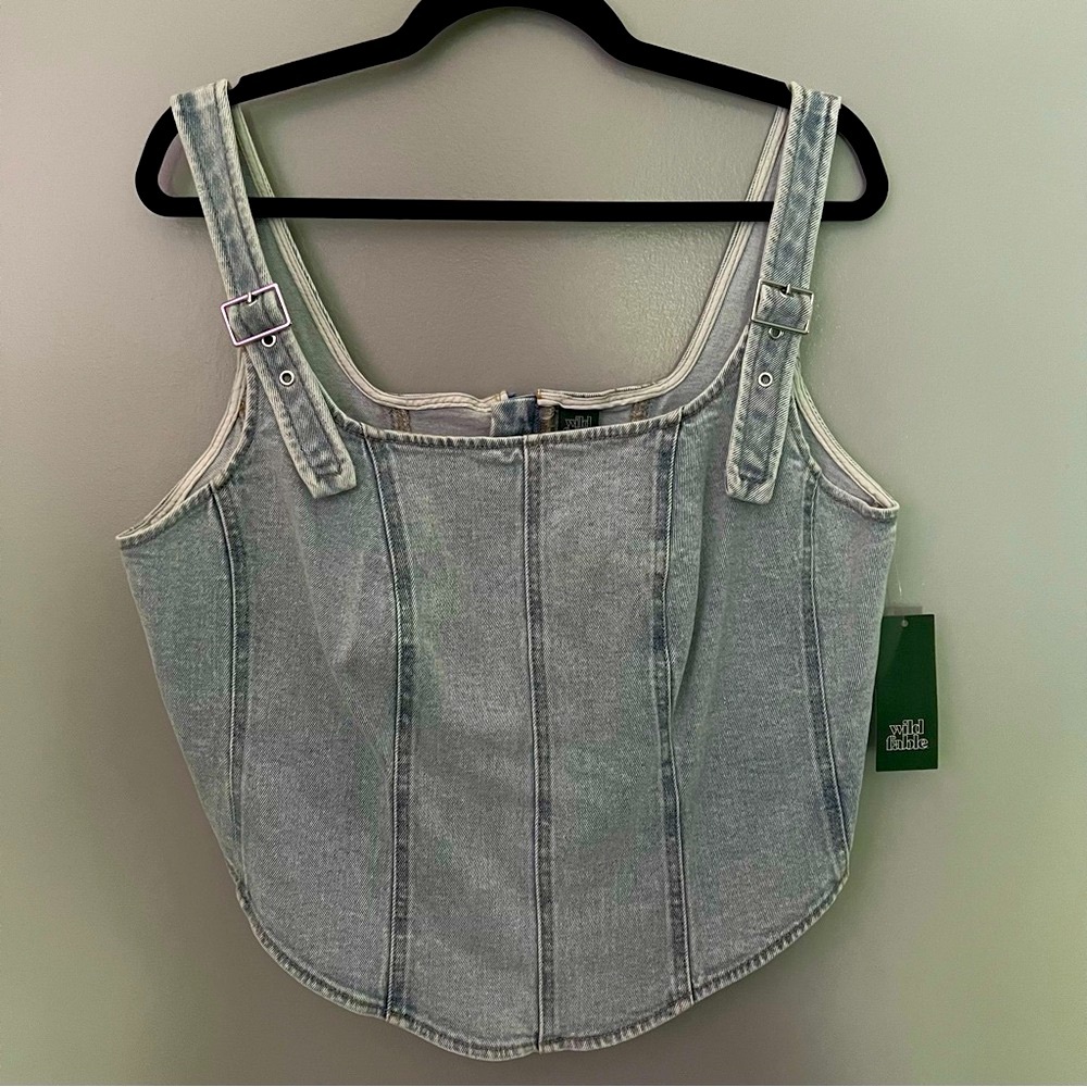 Denim Corset Top